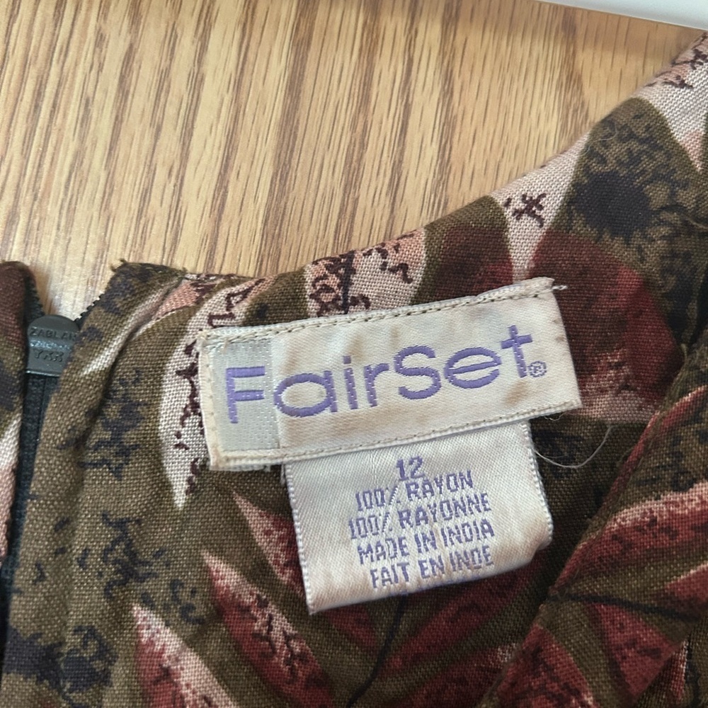 Fair Set Bohemian Tribal Print Midi Dress Size 12 - Picture 4 of 8